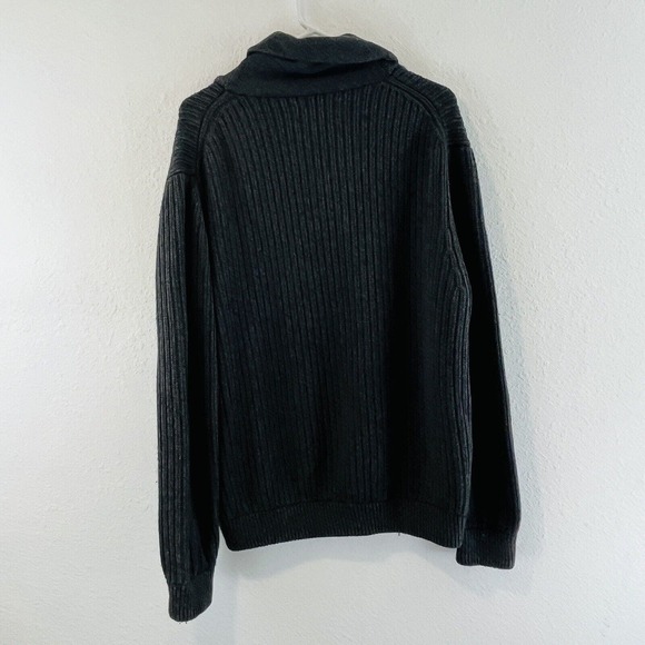 Mens XL Duluth High Neck Infantry Sweater Gray Cotton Wool Blend Standard Fit - Picture 3 of 8